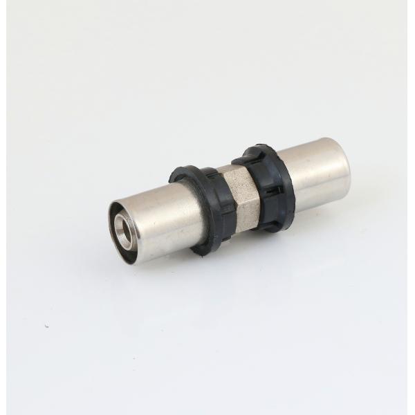 Brass press pipe fitting th type straight nipple double connector for pex al pex plumbing fittings
