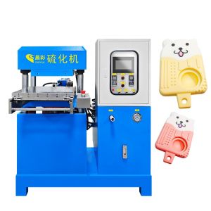 50T Silicone Rubber Hot Press Vulcanizing Machine with 380V Input Voltage and 0