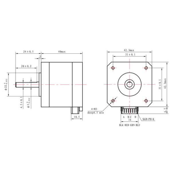 Hight Torque Bipolar 1.8 Degree 42X42mm NEMA 17 Hybrid Step Motor for CNC Kit