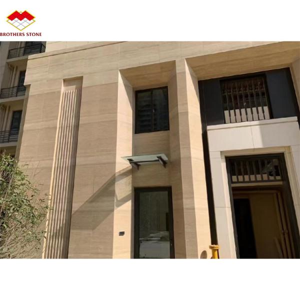 Buy Modern Design Stone Form Natural Stone Beige Travertine for Hotels Decoration Project at wholesale prices
