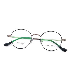 Retro Literature And Art Elliptic Frame Beta Titanium Flexible Glasses