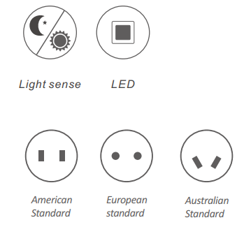 UL Small Plug In Night Lights 0.3W IP20 Childrens Bedroom