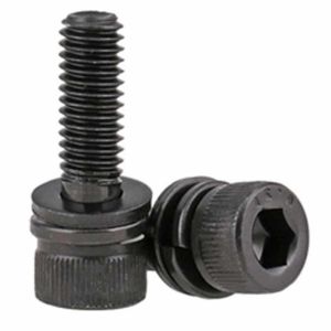 DIN912 12.9 Grade Allen Key Hex Bolts Black Combined With Washer And Nut