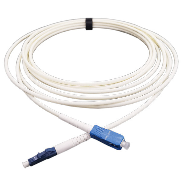 Buy 1 Fibers 4.0mm Sc To Lc Fiber Cable , Lszh Optical Cable With White Jacket at wholesale prices
