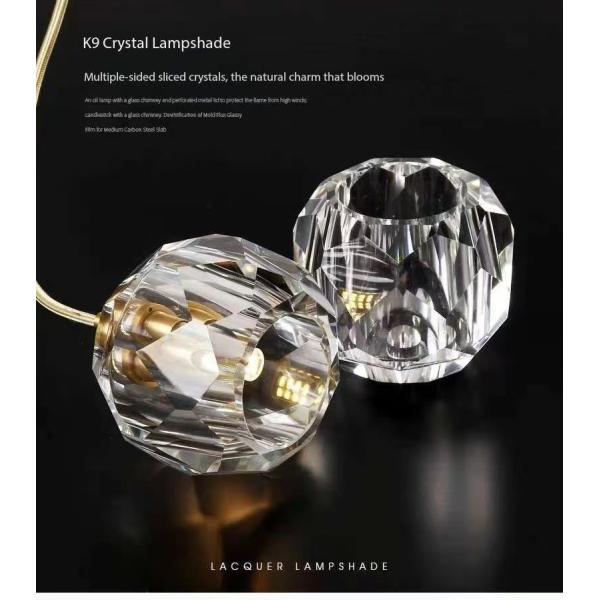15 KG Crystal Football All Copper Crystal Light Luxury Living Room Apartment Villa Living Room Rotating Rise Staircase Long Pendant Lamp