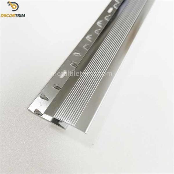 Z Bar Flooring To Carpet Transition Strip Shiny Silver With Nails