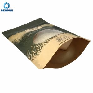 Stand Up Zipper Matte Black Coffee Bean Packaging Bags