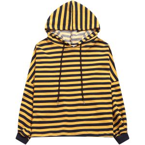Women Boutique Clothes Custom Stripe Hoodies Sweatshirts