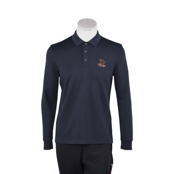 Men's Fashionable Long Sleeved Polo Shirt with Business Shirt Collar and Custom