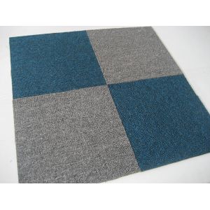 Quality Polypropylene self-adhesive 6mm grey, blue Flooring Carpet Tiles hotel CFT-QR for sale