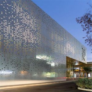 Aluminium Perforated Wall Cladding Panels Exterior 4mm Thickness