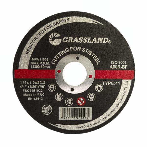 115X1X22.2, Thinner Design GRASSLAND 115mm Cutting Wheel for Faster and Cleaner
