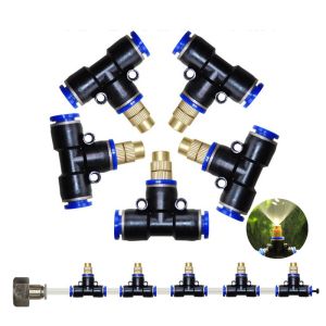 Atomization Water Misting Brass Nozzle Connectors Low Pressure Watering
