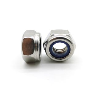 Quality ISO10511 SS304 Nylon Insert Lock Nuts Prevailing Torque Hexagon Thin Nuts Non Metallic Insert for sale