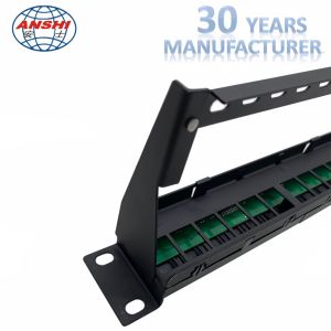 24 Port Cat6a Utp Patch Panel Loaded Unshielded