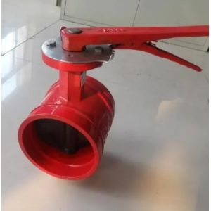 Cast Iron/Steel CF8/CF8m Manual Grooved Butterfly Valve with Durable Manual