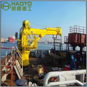 China Hydraulic Telescoping Boom Crane Extension Project Marine Ship Deck Crane on sale