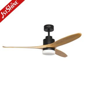 Control Method Wall Control 52 Inch Solid Wood Ceiling Fan for Home Hotel and