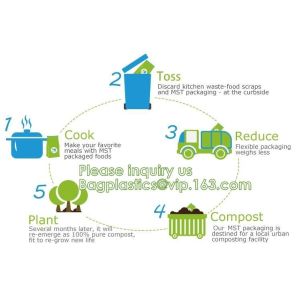 Bagease Custom Printed Biodegradable Compostable Pla Kraft Paper Flat Bottom