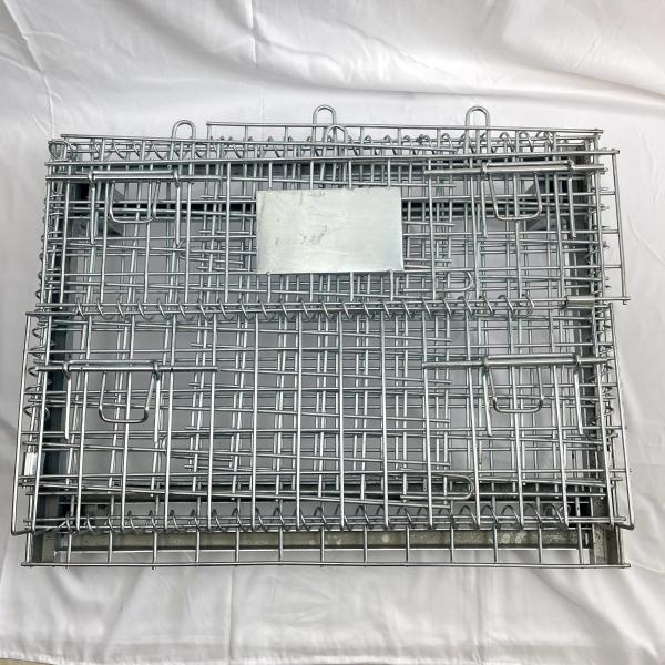 Heavy Duty 6.0mm Collapsible Wire Mesh Containers Galvanized Steel