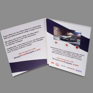 Small Digital Flip Book Video / Promotional Video Brochure CMYK Printing
