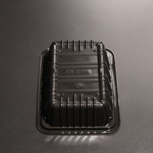 FDA Approved Stackable BPA Free Plastic Reusable Rectangular Food Tray With