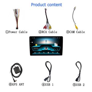 Good Quality Android 10 System BT Display 1+16GB 1+32GB 4 Core Universal Car