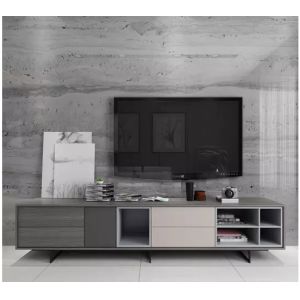 TV stand Cabinet and open storage options Chipboard with melamine finish Oak and