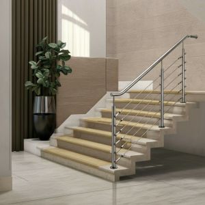 Elegant Round Stainless Steel Handrails for Luxury Interiors