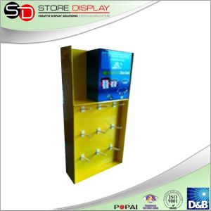 Quality POS custom sidekick foldable sandal display stand with hooks for advertising for sale