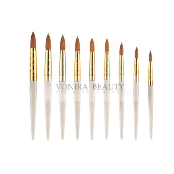 Buy Elegant Pearl Nail Art Brush With Beautiful Carved Gold Ferrule For Different Type Nail Painting at wholesale prices