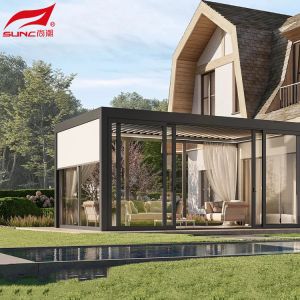 Smart Remote Controlled Aluminum Garden Pergola Waterproof Windproof Gazebo