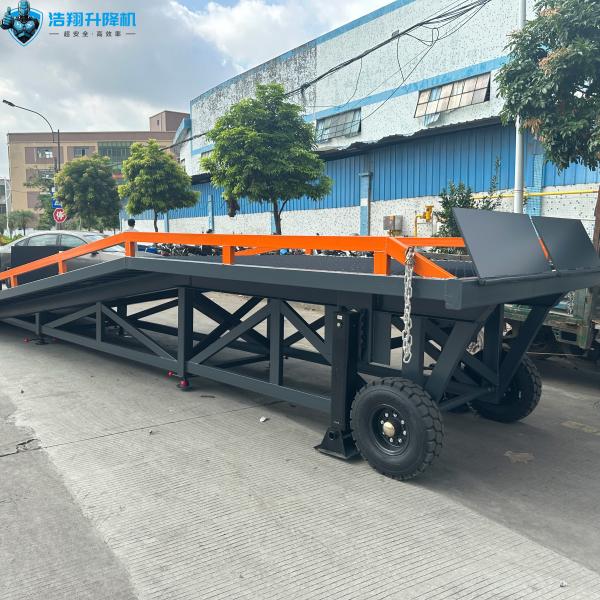 Buy 10-12 Ton Hydraulic Manual Container Loading Ramp Mobile Forklift Ramps Dock Leveler Ramp at wholesale prices