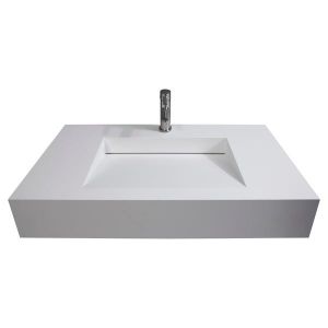 Bathroom Funiture Wall Mounted Wash Basin Sleek Design Single Hole