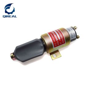 Excavator Diesel Engine E200B E320 S6K Stop Solenoid Valve , 24V Fuel Shut Off