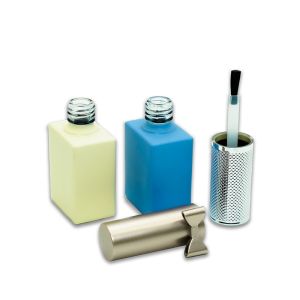 OEM LOGO 15ml Gloss Nail Polish Bottles Acrylic Gel Polish Square Bottle