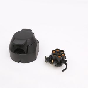 Quality Black Trailer Plug Socket Trailer Parts Waterproof Long Maintenance for sale