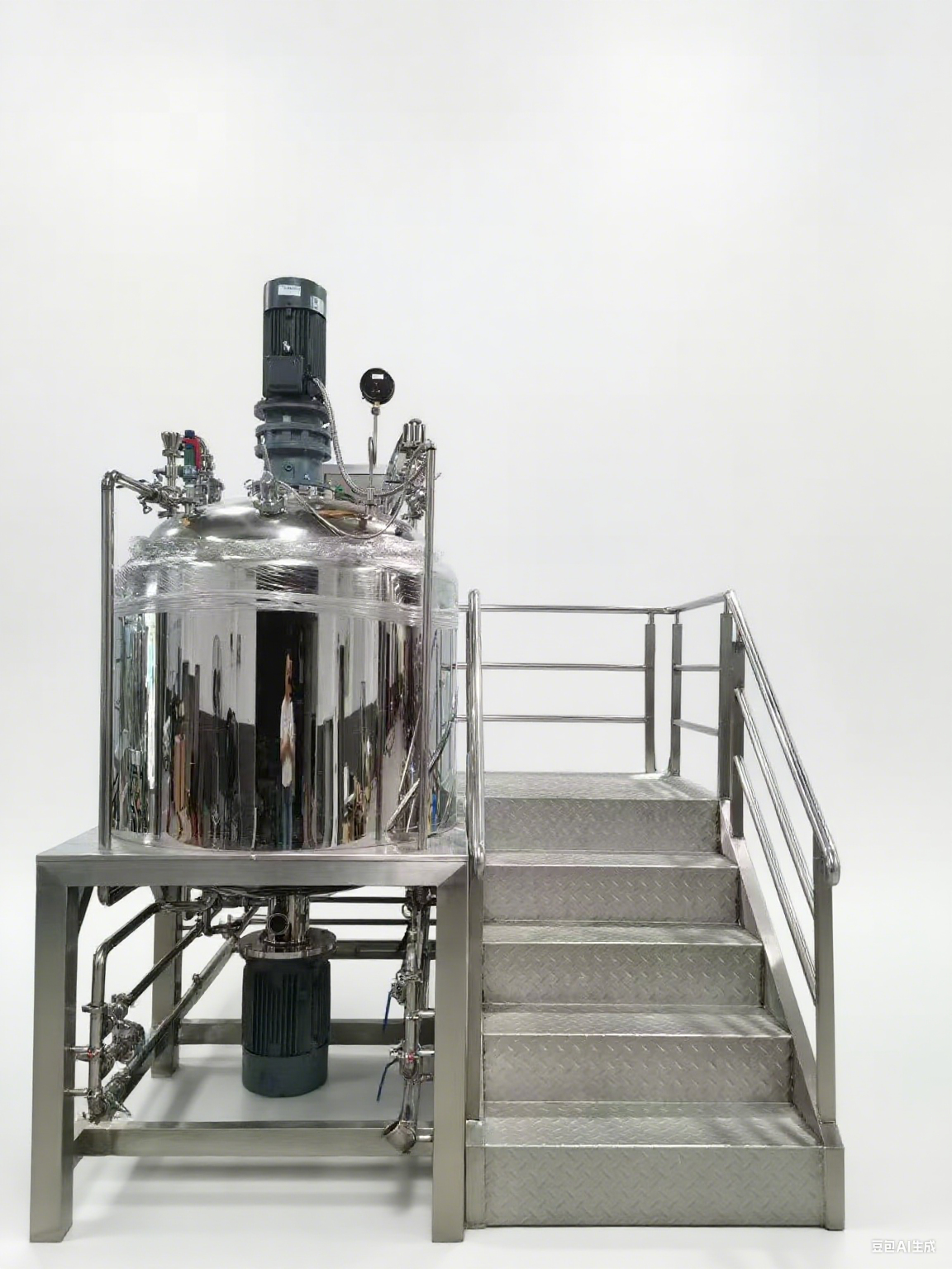 Stainless Steel Fixed Vacuum Emulsifying Machine 500L for Daily Chemical Product