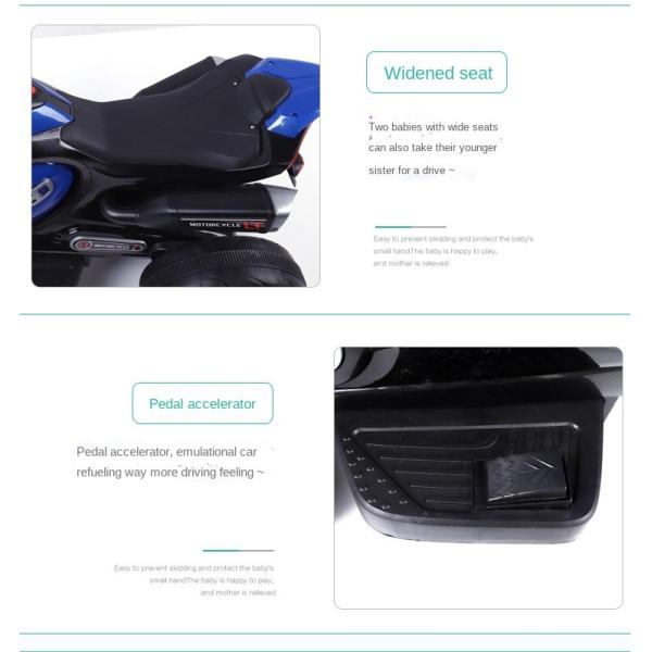 2-10 Years Age Unisex Children's Electric Ride On Motorcycle with Lighting and Music