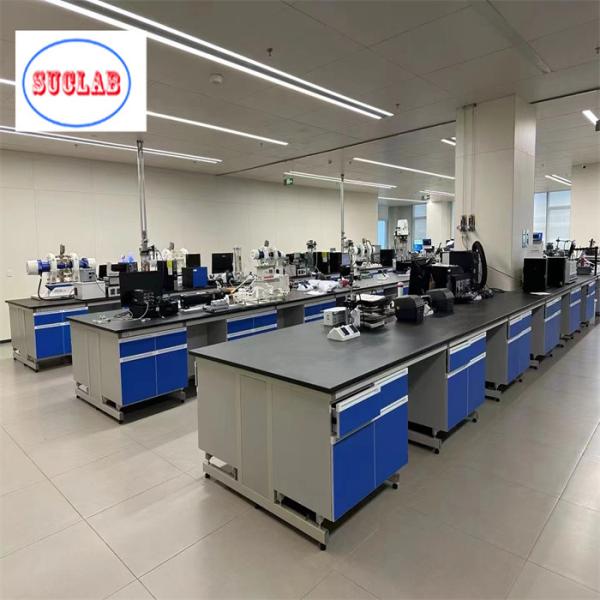 Buy Chemistry Lab Workbench Malaysia Fire Resistant Steel Laminate DTC105 DEG Hinges Phenolic Resin Top at wholesale prices