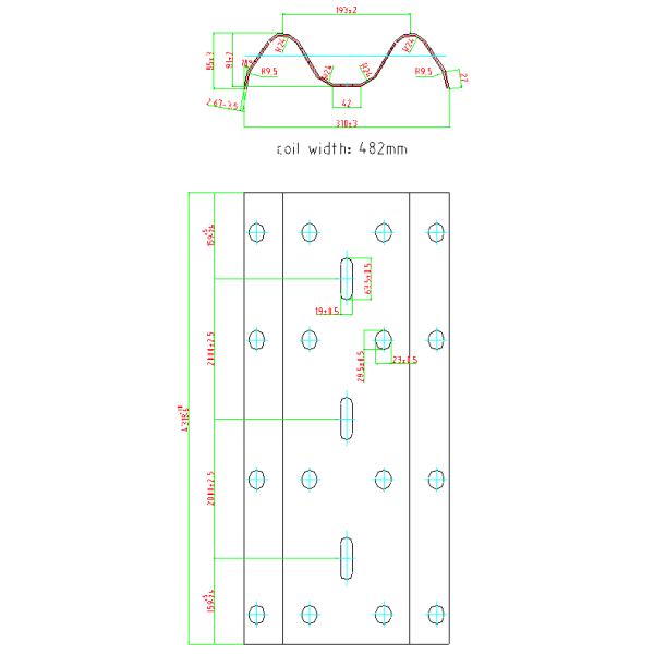 37KW Customized Guard Rail Roll Forming Machine 20Mpa Hydraulic Pressure