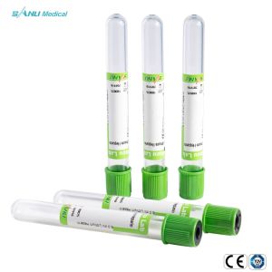 Green Cap Glass Blood Collection Tube