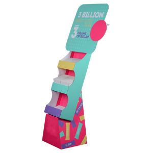 EB Flute POS Cardboard Shelf Displays Double Sides Coated