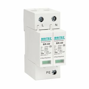 Quality BR275-60 2P 2P ac SPD 60kA Single Phase Surge Arrester surge Protection Device for sale