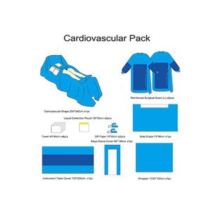 Cardiovascular Procedure Pack SMS Fabric Sterile Green Surgical Essential