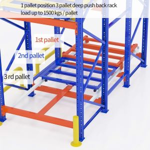 Blue Steel Warehouse Movable Pallet Rack HHT 1500-12000mm Height