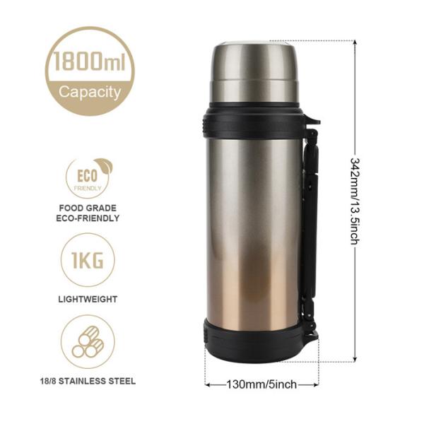 600ml 800ml 1000ml Stainless Steel Vacuum Travel Pot Customized Logo