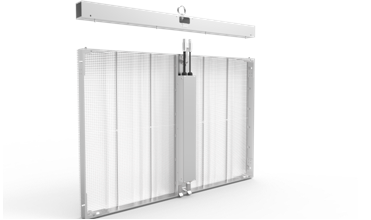 Waterproof Transparent Led Display Panel Glass Advertising Billboard Iron / Al Material