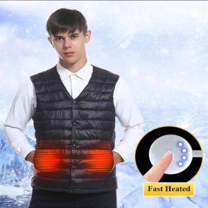 USB Rechargeable Heated Waistcoat Power Bank Heated Vest Outdoor