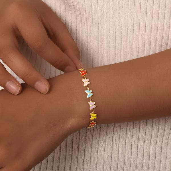 Women Jewelry Gold Plated Stainless Steel Chain Link Bracelet